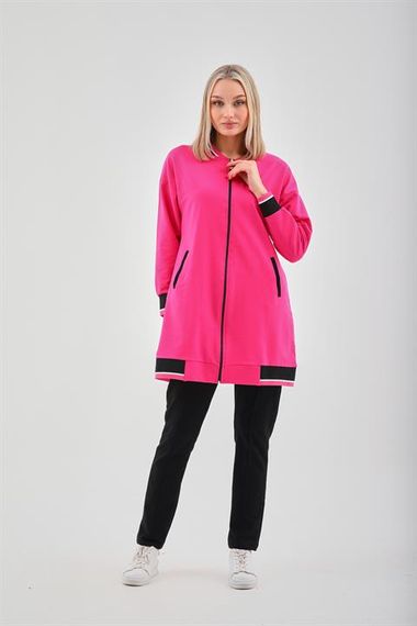 بدلة رياضية مزدوجة للحجاب باللون الفوشيا - صورة 1