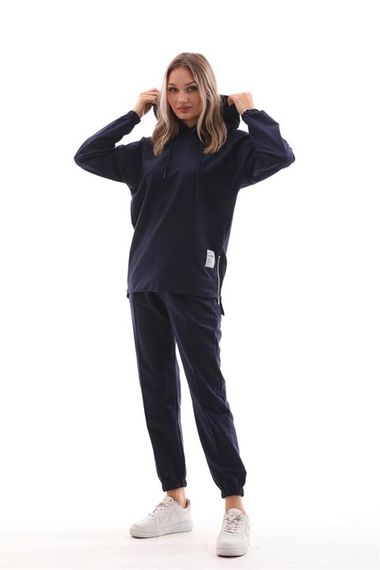 Kadın Fermuar Yırtmaçlı Günlük Spor Takım - LACİVERT - photo 5