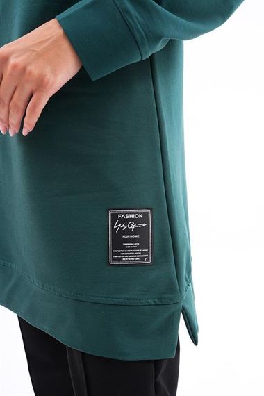 Жіночий спортивний комплект з туніки та штанів зумрут S-2XL - фото 2