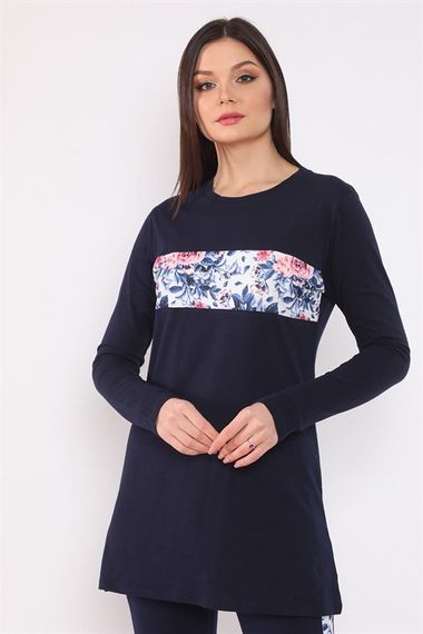 Women's Arm Digital Printed Zippered Hooded Triple Hijab Tracksuit Set - photo 5