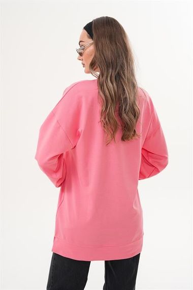 Somon Be Yourself Bisiklet Yaka Uzun Kol Kadın Sweatshirt Tunik 713 - фото 2