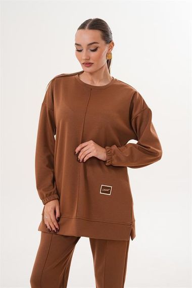 Kadın Günlük Bisiklet Yaka Eşofman Takımı TABA - photo 1