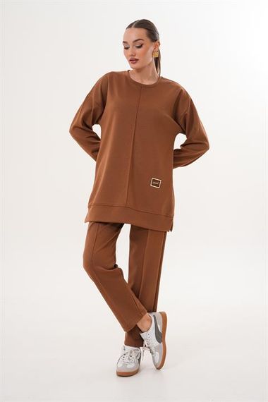 Kadın Günlük Bisiklet Yaka Eşofman Takımı TABA - photo 5