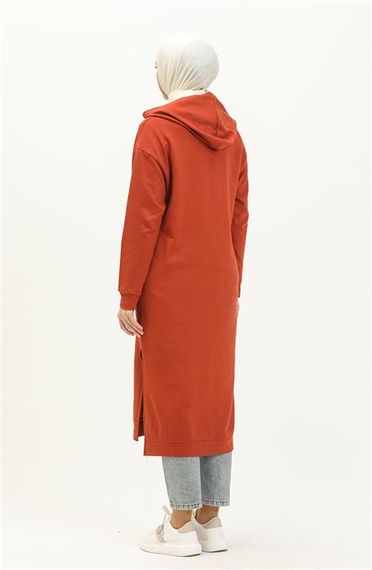 Atlas Hooded Long Plain Basic Sweatshirt - Tile - AK01010.03007 - photo 5