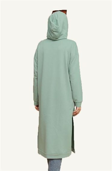 Atlas Hooded Long Plain Basic Sweatshirt - 3007 - Green - photo 3