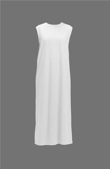 Fashion Show Underwear Plain Basic Sleeveless Dress - 06041 - White