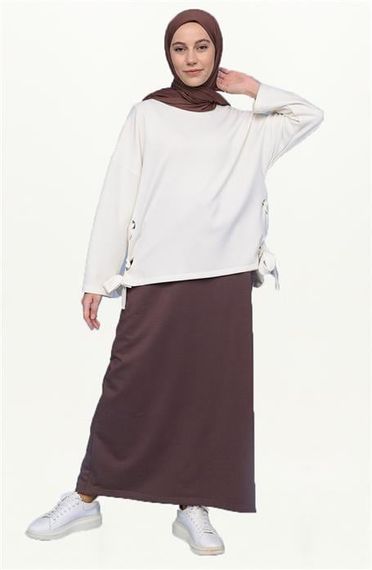 Tie Waist Pocketed Sports Skirt - Brown - AK02004.00152 - photo 1