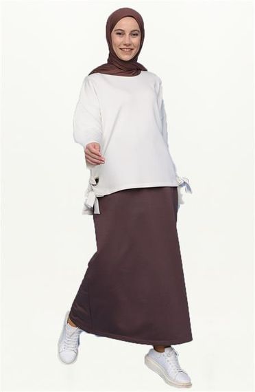 Tie Waist Pocketed Sports Skirt - Brown - AK02004.00152 - photo 2