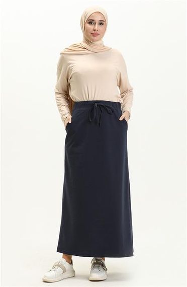 Tie Waist Pocketed Sports Skirt - Navy Blue - AK02004.00152 - photo 1