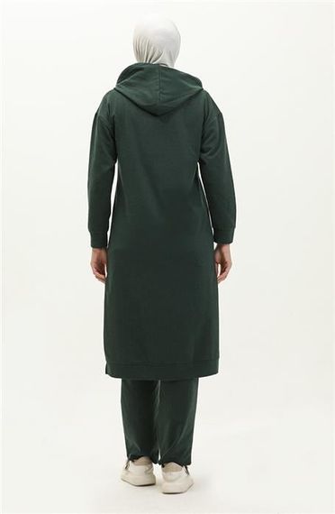 Long Tunic Hooded Double Sport Suit with Side Slits - Nefti - AK06006.03034 - photo 5