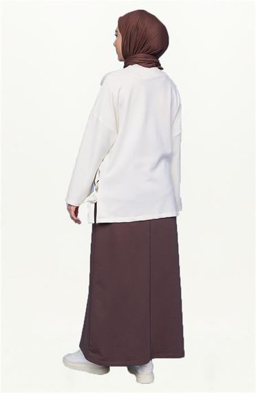 Tie Waist Pocketed Sports Skirt - Brown - AK02004.00152 - photo 3