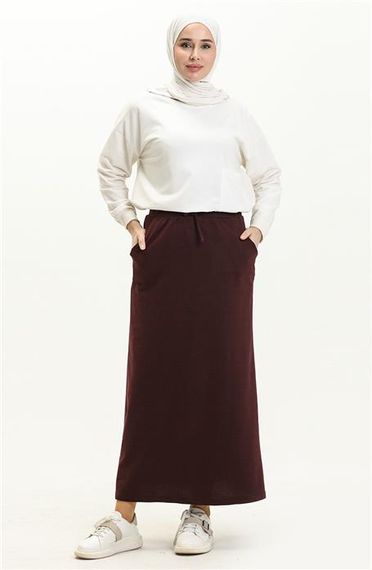 Tie Waist Pocket Sports Skirt - Plum - AK02004.00152 - photo 1