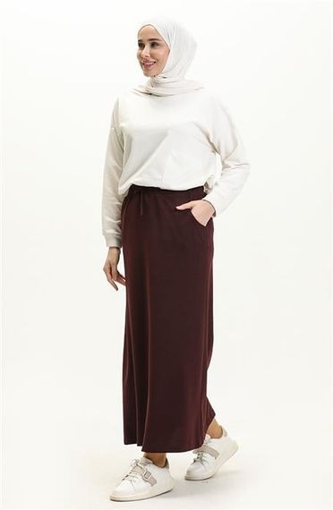 Tie Waist Pocket Sports Skirt - Plum - AK02004.00152 - photo 2