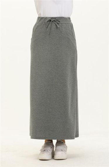 Tie Waist Pocket Sports Skirt - Anthracite - AK02004.00152 - photo 4