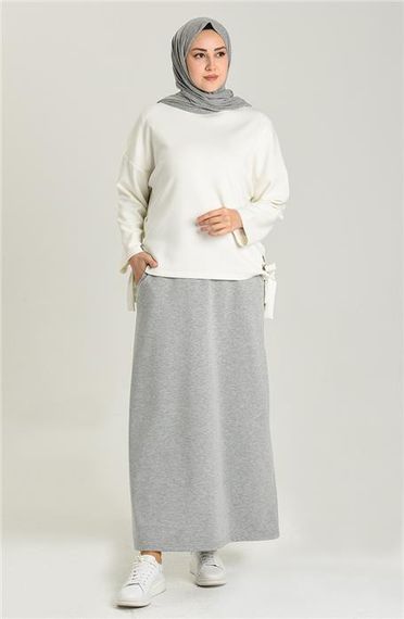 Tie Waist Pocket Sports Skirt - Gray - AK02004.00152 - photo 2