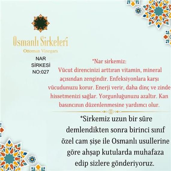 Geleneksel - 01. Nar Sirkesi - 500 ml - صورة 5