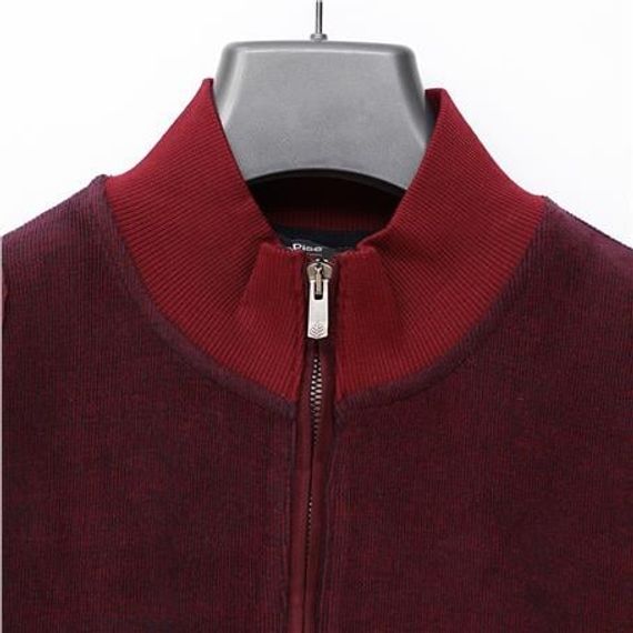 Erkek Uzun Kol Sweater Ceket - MTS-8013 - Bordo - fotoğraf 2