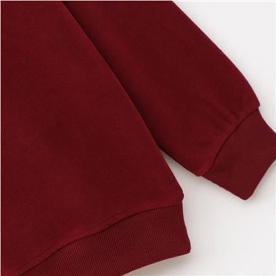 Uzun Kol Yarı Fermuarlı Erkek Sweat - PPS-4205 - Bordo - fotoğraf 3