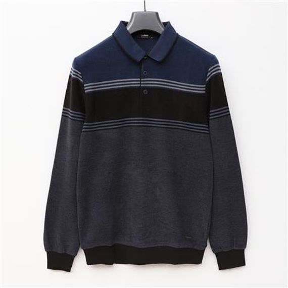 Uzun Kol Erkek Polo Yaka Sweat - DSR-2205 - Marine - Denimelanj - photo 1