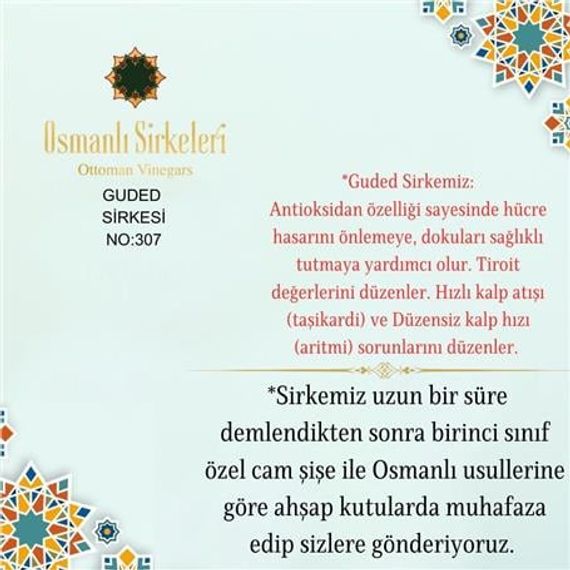 Karışım İnfüzyon - 04. Guded Sirkesi  - 500 ml - fotoğraf 5