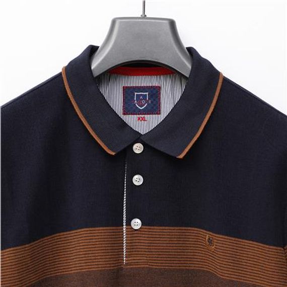 Erkek Uzun Kol Polo Yaka Sweat - CZT-103 - Lacivert - Badem - photo 2