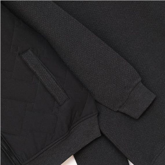 معطف رجالي مريح بقصة فضفاضة مع حواف مضلعة - MTS-8004 - رمادي غامق - صورة 3