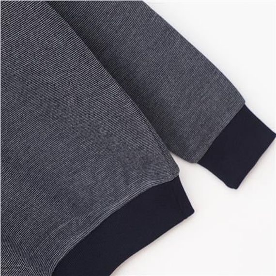 Erkek Uzun Kol Polo Yaka Sweat - CZT-103 - Lacivert - Füme - fotoğraf 3