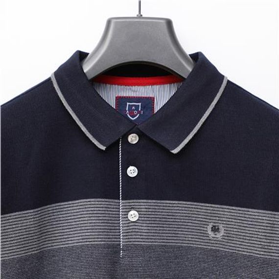 Erkek Uzun Kol Polo Yaka Sweat - CZT-103 - Lacivert - Füme - fotoğraf 2