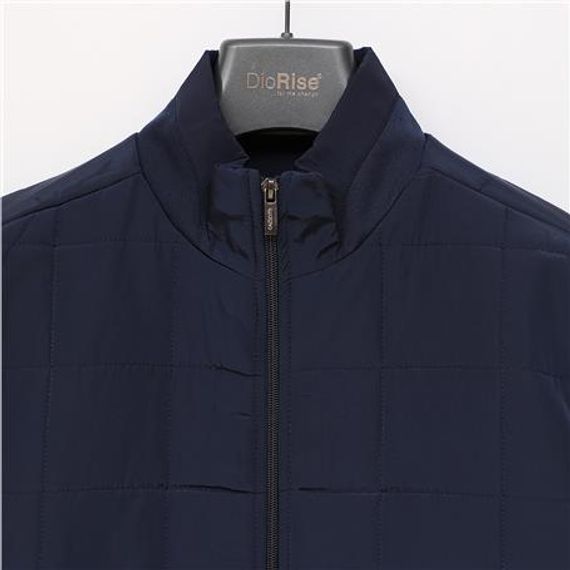 معطف رجالي مريح بقصة مريحة وقماش دافئ CZT-176 باللون الأزرق الداكن - صورة 2