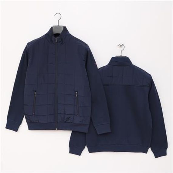 معطف رجالي مريح بقصة مريحة وقماش دافئ CZT-176 باللون الأزرق الداكن - صورة 1