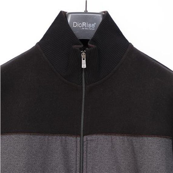 Erkek Ribanalı Comfort Fit Rahat Kesim Mont - MTS-8014 - Siyah - photo 2