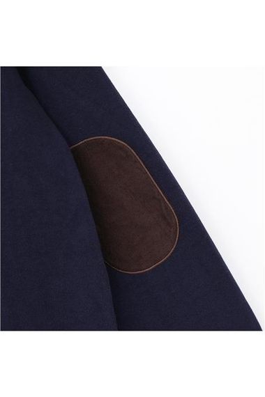 Чоловічий легкий ветровий пуховик з високим коміром MTS-8015 - темно-синій, доступний у розмірах XL, L, M, XXL - фото 3