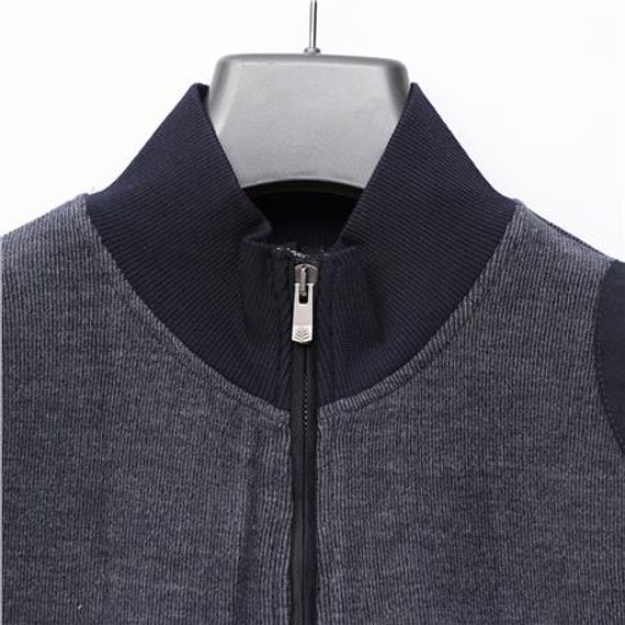 Erkek Uzun Kol Sweater Ceket - MTS-8013 - Lacivert - photo 2