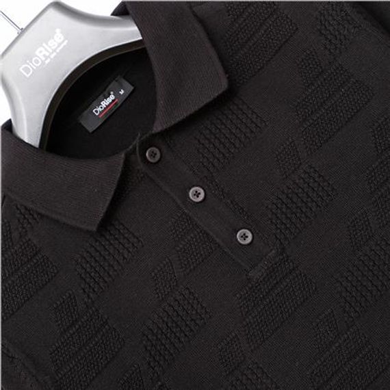Мужской поло с длинным рукавом Slim Fit 189404 черного цвета - фото 2