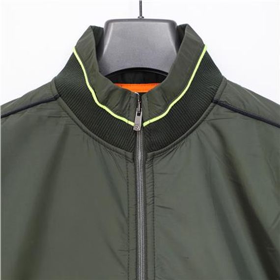 Чоловічий легкий куртка Comfort Fit з ребристими елементами, модель MTS-8017, колір оливковий, доступні розміри: XL, L, M, XXL - фото 5