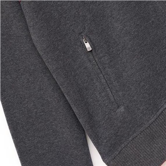 Чоловічий куртка комфорт-фіт з рибаною в’язкою, модель MTS-8014, антрацитового кольору, розміри XL, L, M, XXL - фото 3