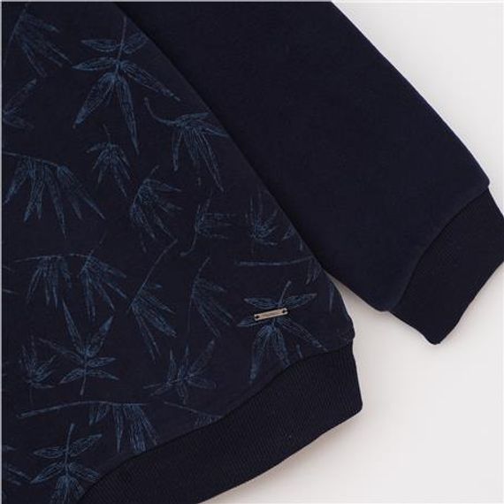 Мужской свитер с печатью, длинный рукав, цвет темно-синий, размеры: XL, L, XXL, M - фото 3