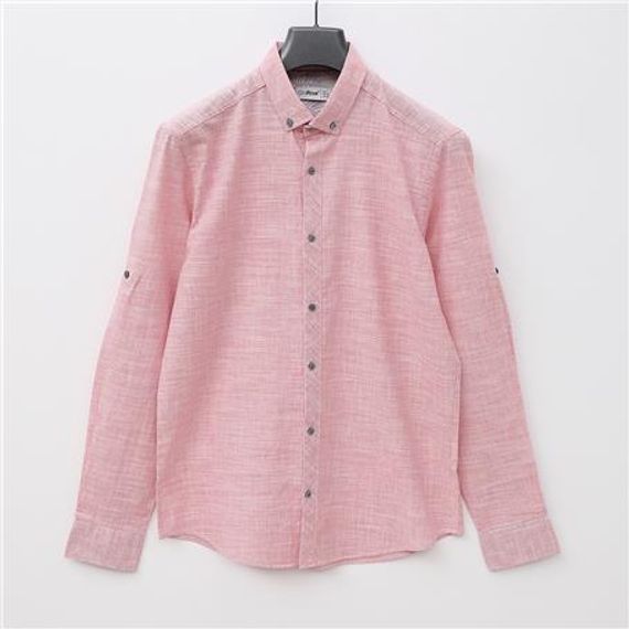 Современная мужская рубашка - 11-1787 - Красная, размеры: XL, L, M, XXL - фото 1