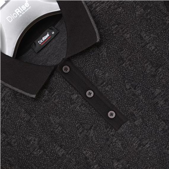 Erkek Polo Yaka Uzun Kol Slim Fit Triko - 189304 - Siyah - photo 2