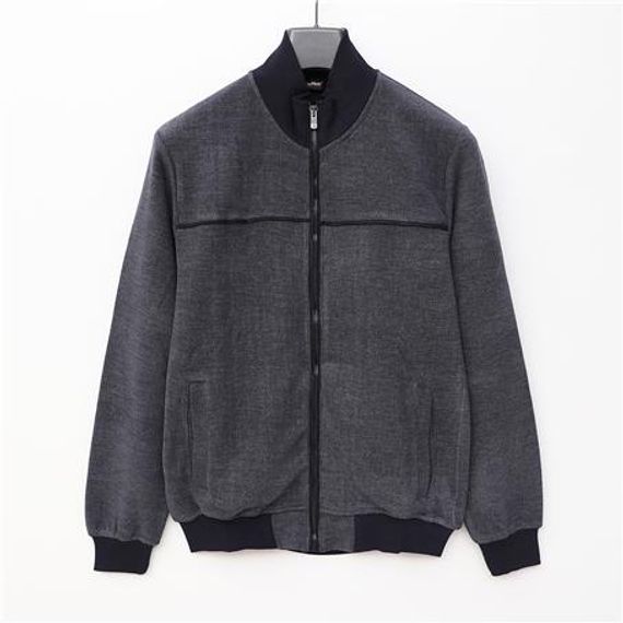 Мужской свитер-жакет с длинным рукавом MTS-8012, темно-синий с меланжем серого, размеры XL, L, M, XXL - фото 1