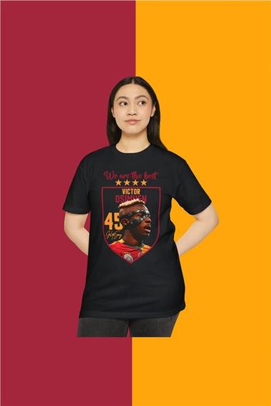 Kalkan Maske Baskılı Tişört / T-Shirt Gaıasaray- osik0001 - Siyah - fotoğraf 4