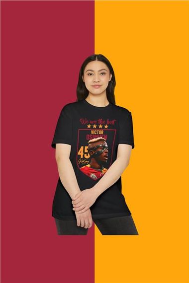 Kalkan Maske Baskılı Tişört / T-Shirt Gaıasaray- osik0001 - Siyah - fotoğraf 5