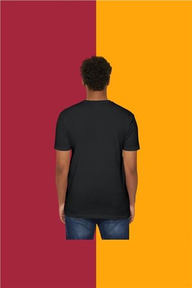 Kalkan Maske Baskılı Tişört / T-Shirt Gaıasaray- osik0001 - Siyah - fotoğraf 3
