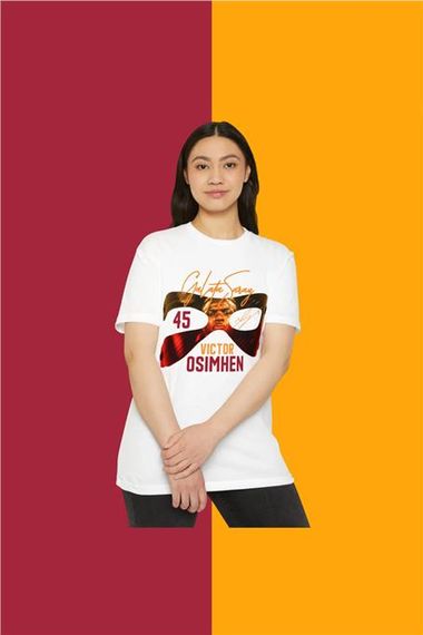 تي شيرت طباعة ماسك فيكتور غلطة سراي باللون الأبيض بجودة ممتازة مع مقاسات متاحة  S, M, L, XL, 2XL - صورة 5