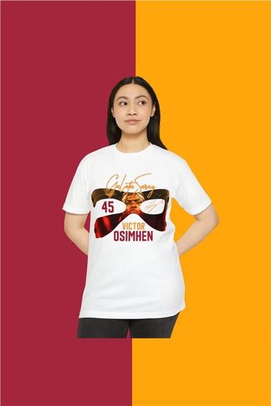 تي شيرت طباعة ماسك فيكتور غلطة سراي باللون الأبيض بجودة ممتازة مع مقاسات متاحة  S, M, L, XL, 2XL - صورة 4