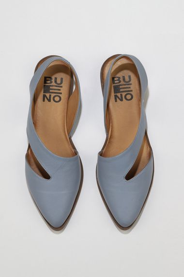 Женские сандалии Bueno Shoes 01WS2311 из кожи, с подошвой из термо, высота каблука 2 см, в цветах серый, пудровый, синий, хаки, табак - фото 5