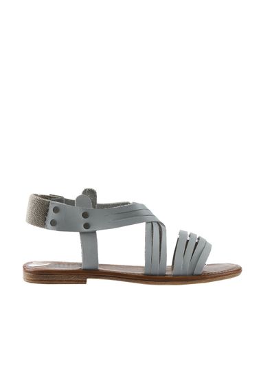 Сандалі Bueno Shoes жіночі 01WS6911, натуральна шкіра, нейлонові підошви, висота каблука 1 см, доступні розміри 36-42, кольори: сірий, пудровий, білий, блакитний, жовтий - фото 2