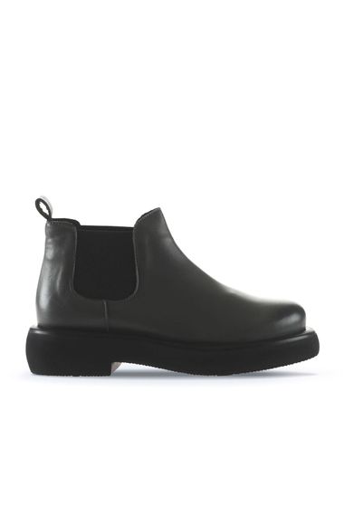 Жіночі черевики Bueno, плоска підошва, шкіра, висота каблука 4 см, доступні у сірої та чорної шкіри, розміри 35-42 - фото 1