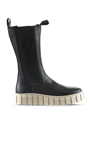 Жіночі черевики з підбором Bueno 01WT3410 з натуральної шкіри, 4 см, термо підошва, кольори: бежевий замш, бежевий шкіра, чорний шкіра, таба шкіра - фото 1