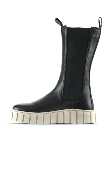 Жіночі черевики з підбором Bueno 01WT3410 з натуральної шкіри, 4 см, термо підошва, кольори: бежевий замш, бежевий шкіра, чорний шкіра, таба шкіра - фото 3